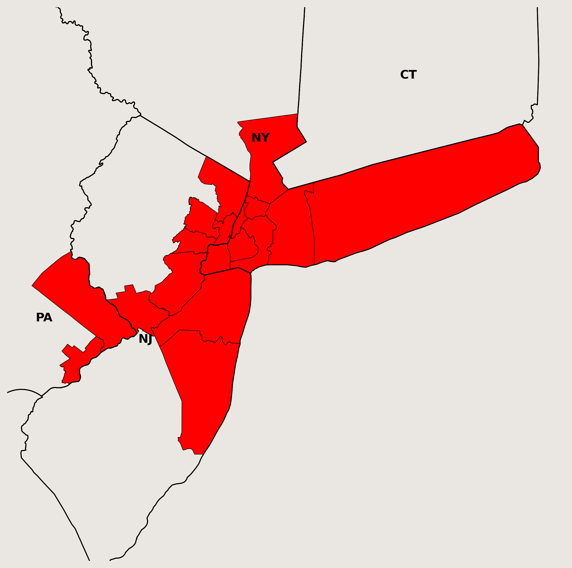 Parmigiano On Wheels service area map